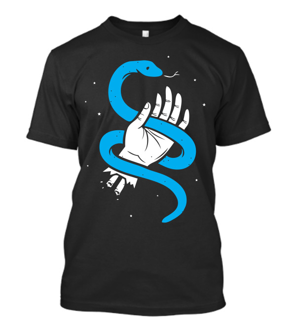 Keep Your Friends Close Blue Snake Hand T-Shirt