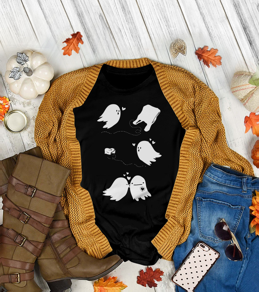 Love After Life Ghost Romance Hearts Connection T-Shirt