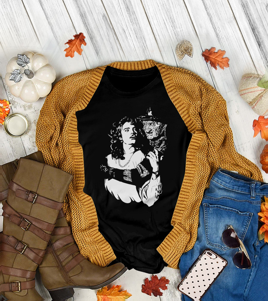 Nancy And Freddy Krueger Dance Embrace T-Shirt