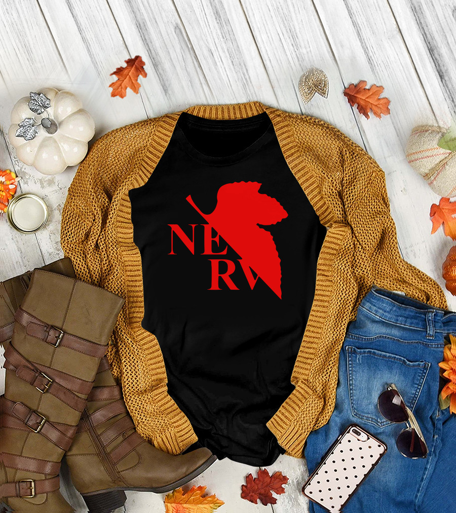 Nerv Neon Genesis Evangelion Red Logo Iconic T-Shirt