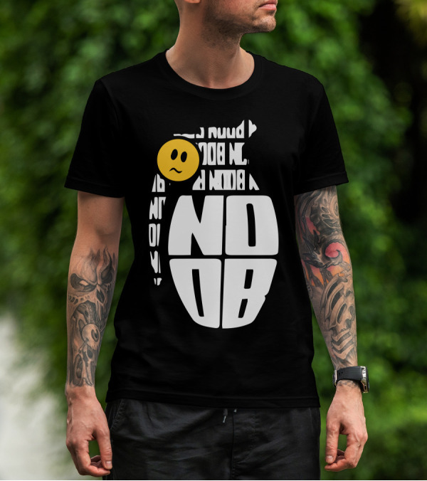 Noob Grenade With Sad Face Emoticon T-Shirt