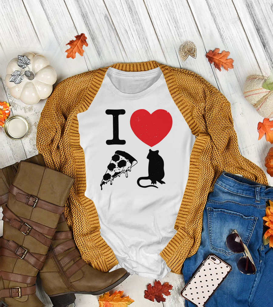 I Love Pizza Rat Iconic New York Trend T-Shirt