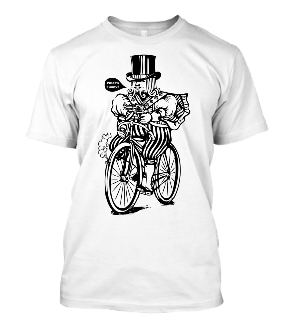 Poker King With Gun And Top Hat On Bicycle T-Shirt