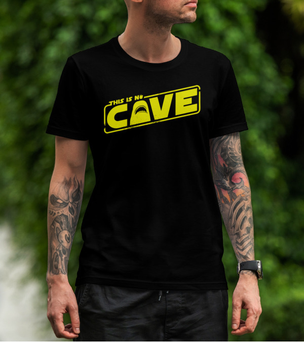 This Is No Cave Retro Sci-Fi Style Humor T-Shirt