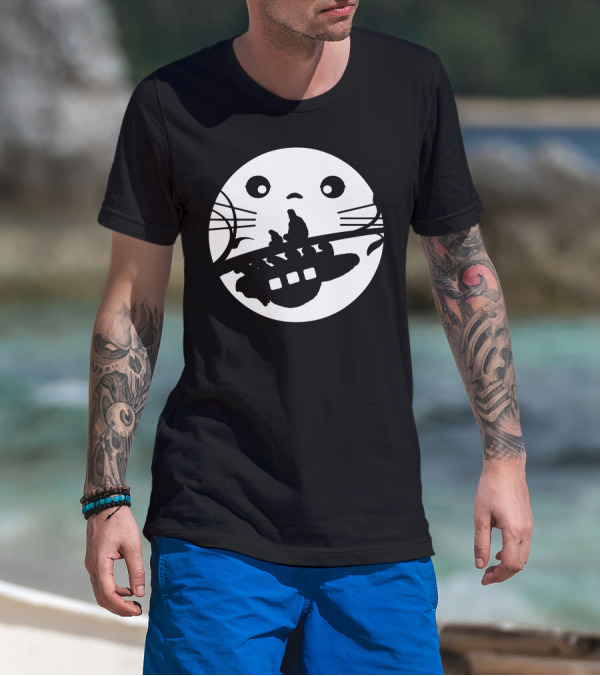 Walk This Way Totoro Catbus Silhouette Scene T-Shirt