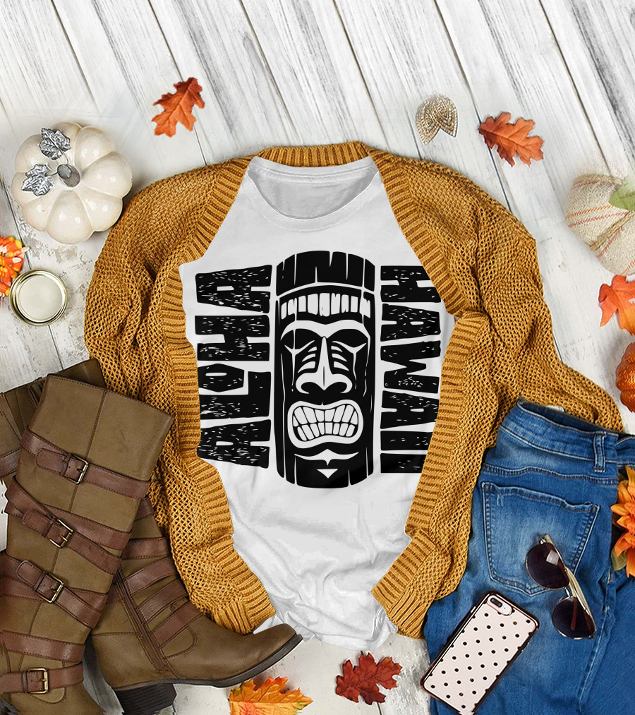 Aloha Hawaii Tiki Mask T-Shirt