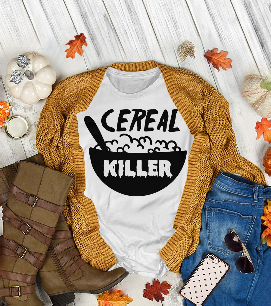 Cereal Killer Bowl with Spoon and Cereal T-Shirt