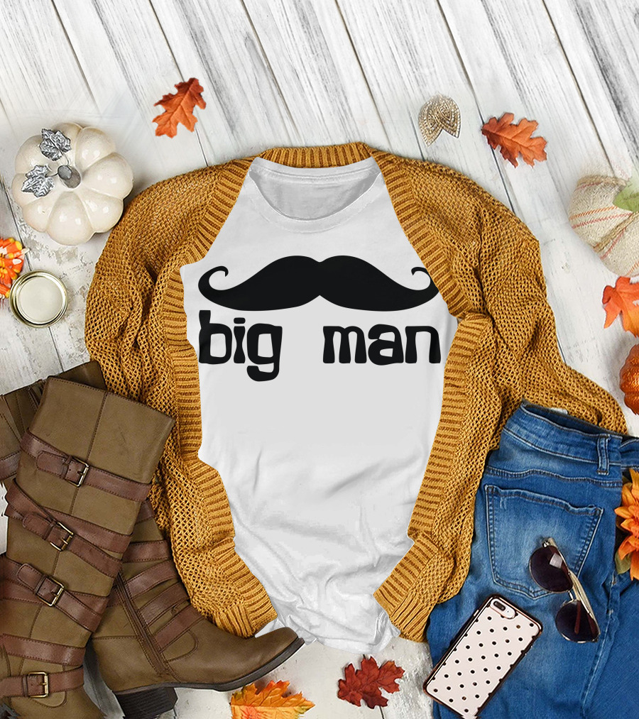 Big Man Moustache T-Shirt