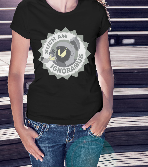 Marvin The Martian Such An Ignoramus Circular Emblem T-Shirt