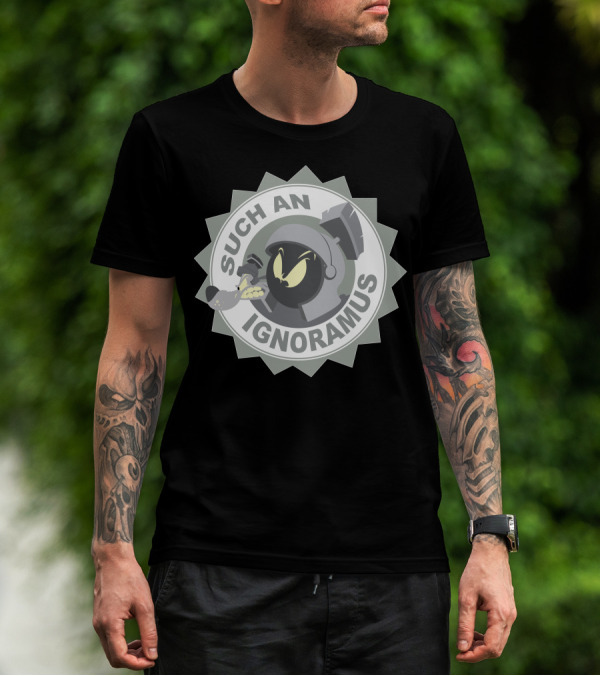Marvin The Martian Such An Ignoramus Circular Emblem T-Shirt