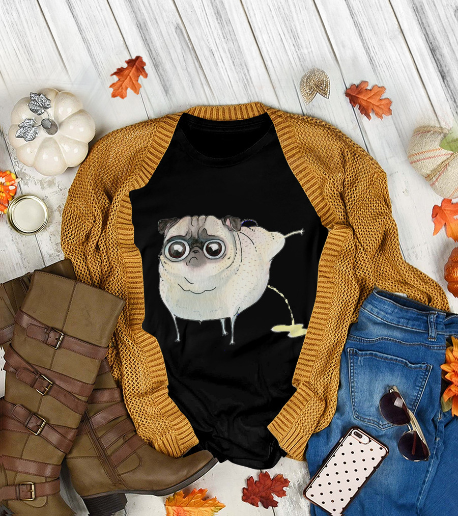 Pug Pie Peeing T-Shirt