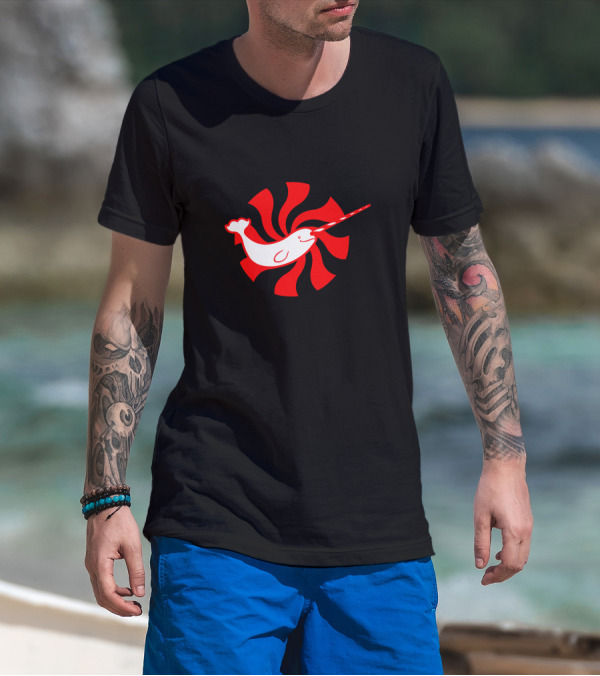 Rising Peppermint Narwhal Sun T-Shirt