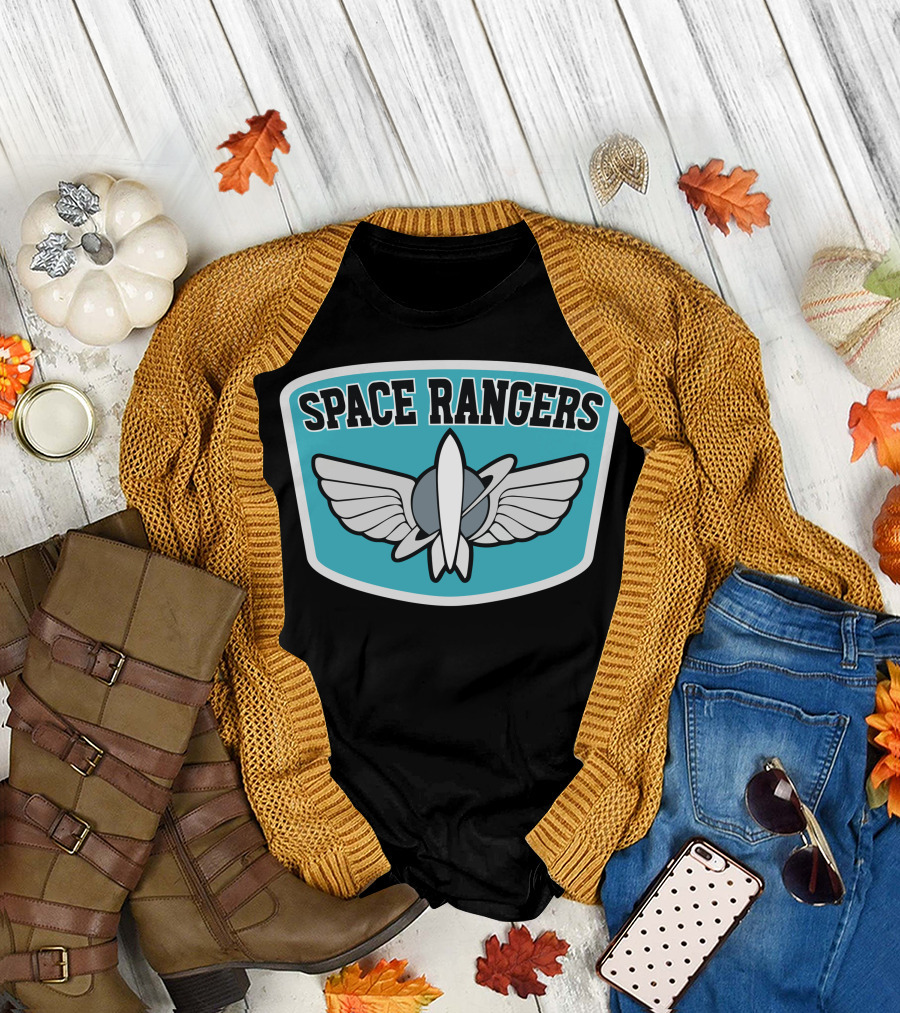 SPACE RANGERS WINGED ROCKET EMBLEM BADGE T-Shirt