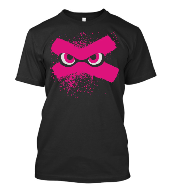Splatoon Pink Inkling Eyes Splat T-Shirt