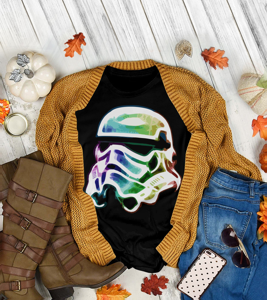 Stormtrooper Helmet Rainbow Color Palette T-Shirt