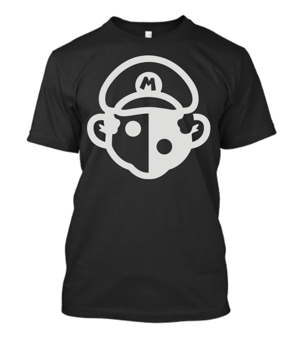 Switch Mushroom Plumber Iconic Split Face Emblem T-Shirt