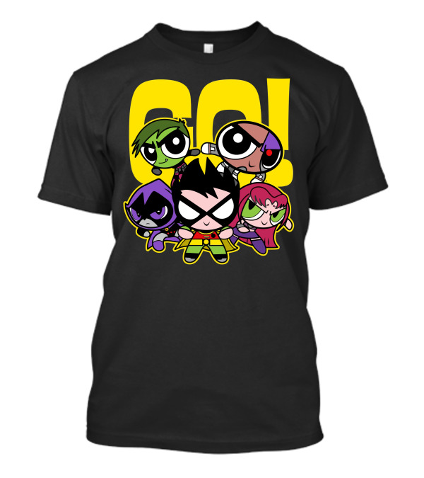 Powerpuff Titans Go Crossover With Cartoon Heroes T-Shirt