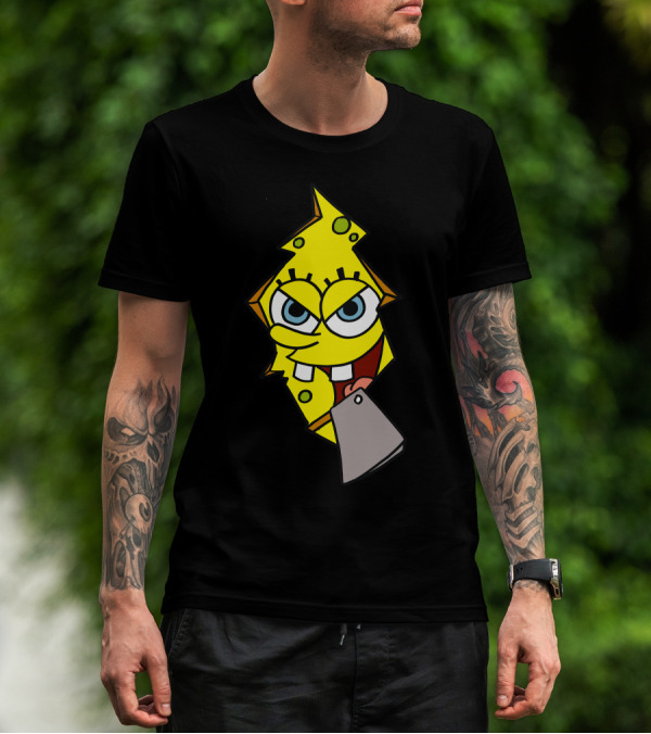 The Shining SpongeBob With Axe Expression T-Shirt