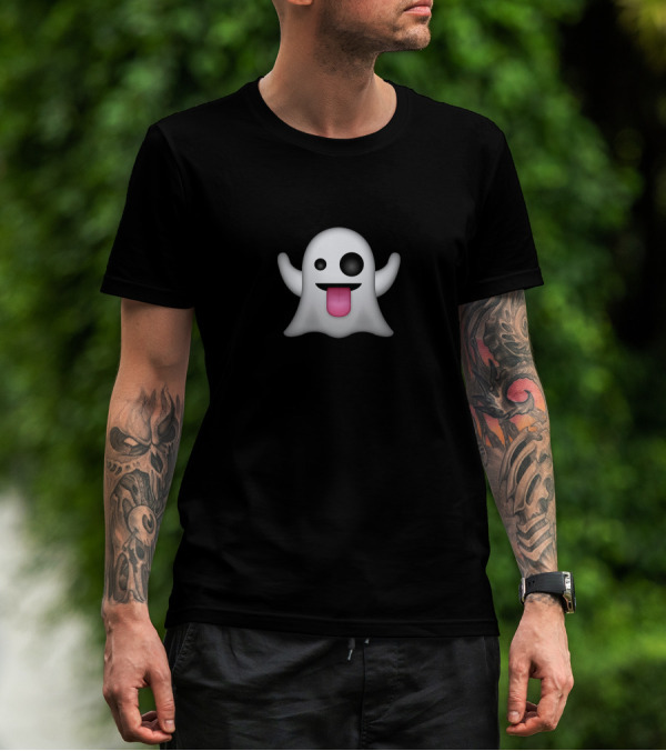Ghost Emoji Playful Tongue Out T-Shirt
