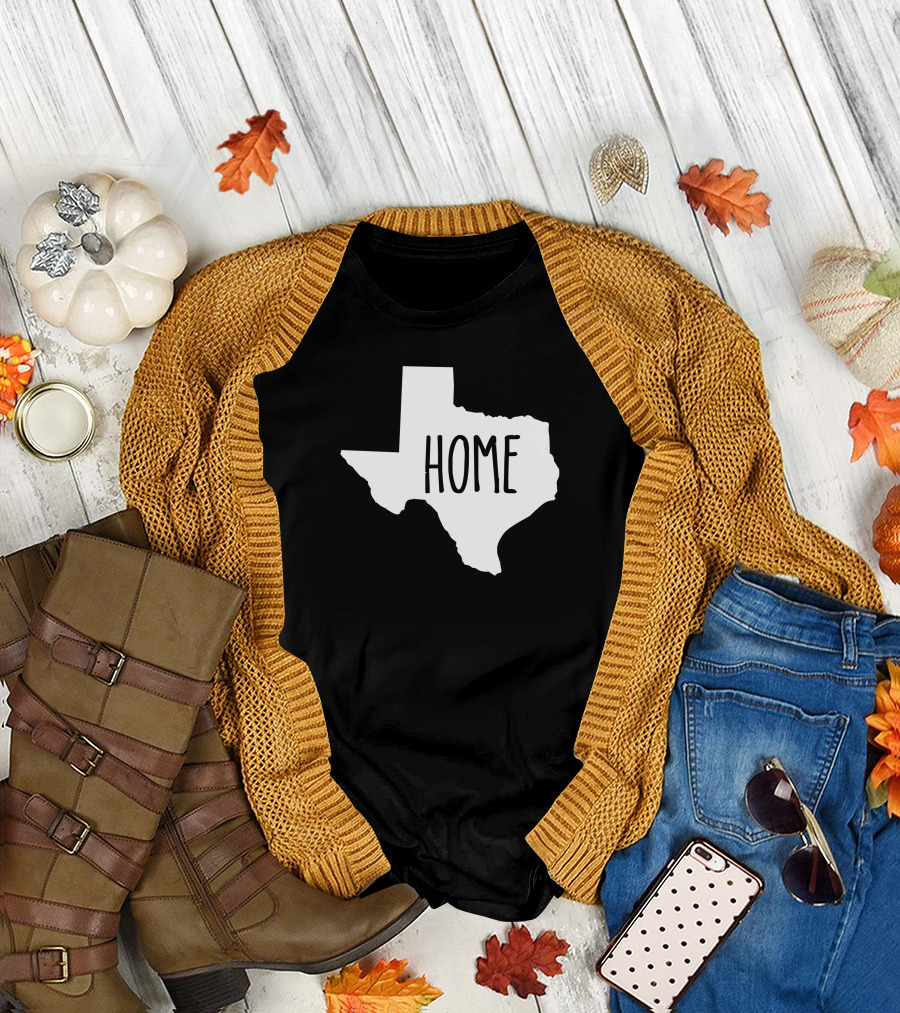 Home Texas State Outline T-Shirt
