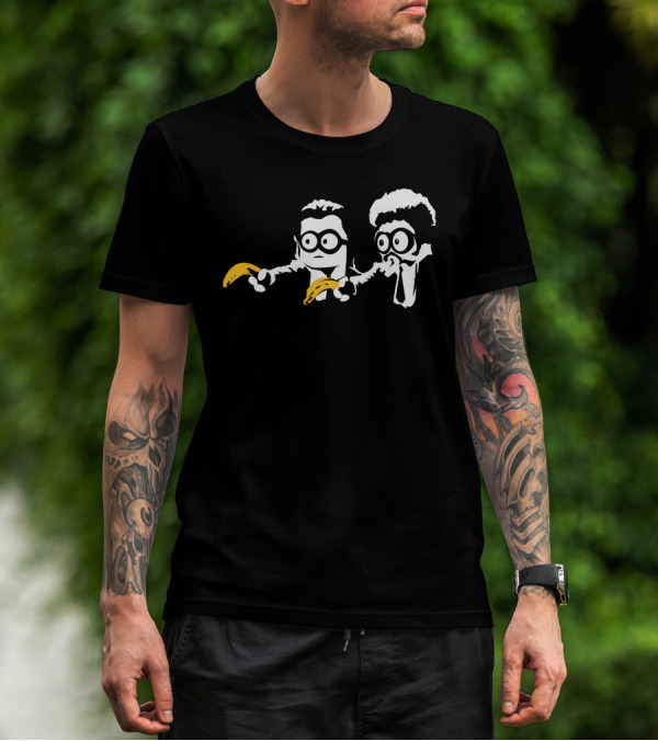 Minion Pulpe Fiction Parody With Bananas T-Shirt