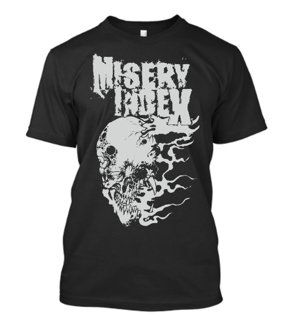 Misery Index Skull With Flames T-Shirt