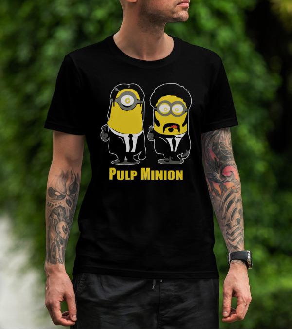 Pulp Minion Despicable Me Pulp Fiction Characters T-Shirt