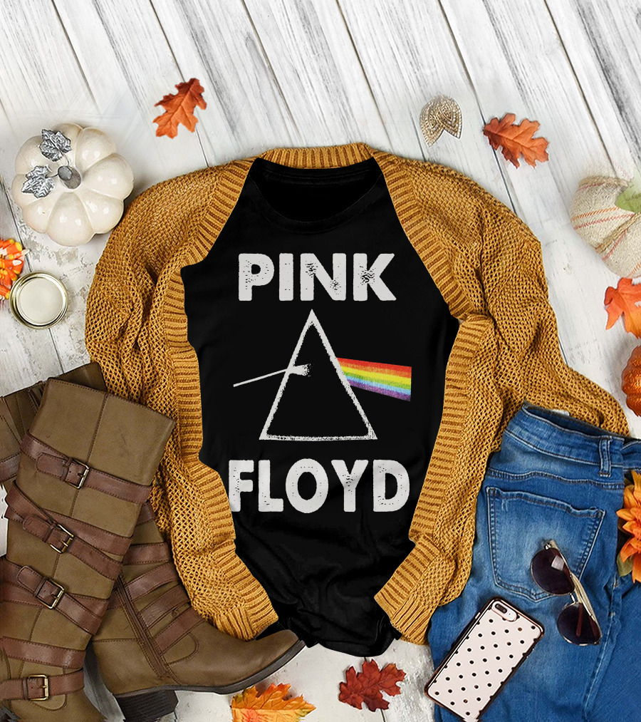 Pink Floyd Dark Side of the Moon Prism Rainbow Classic T-Shirt