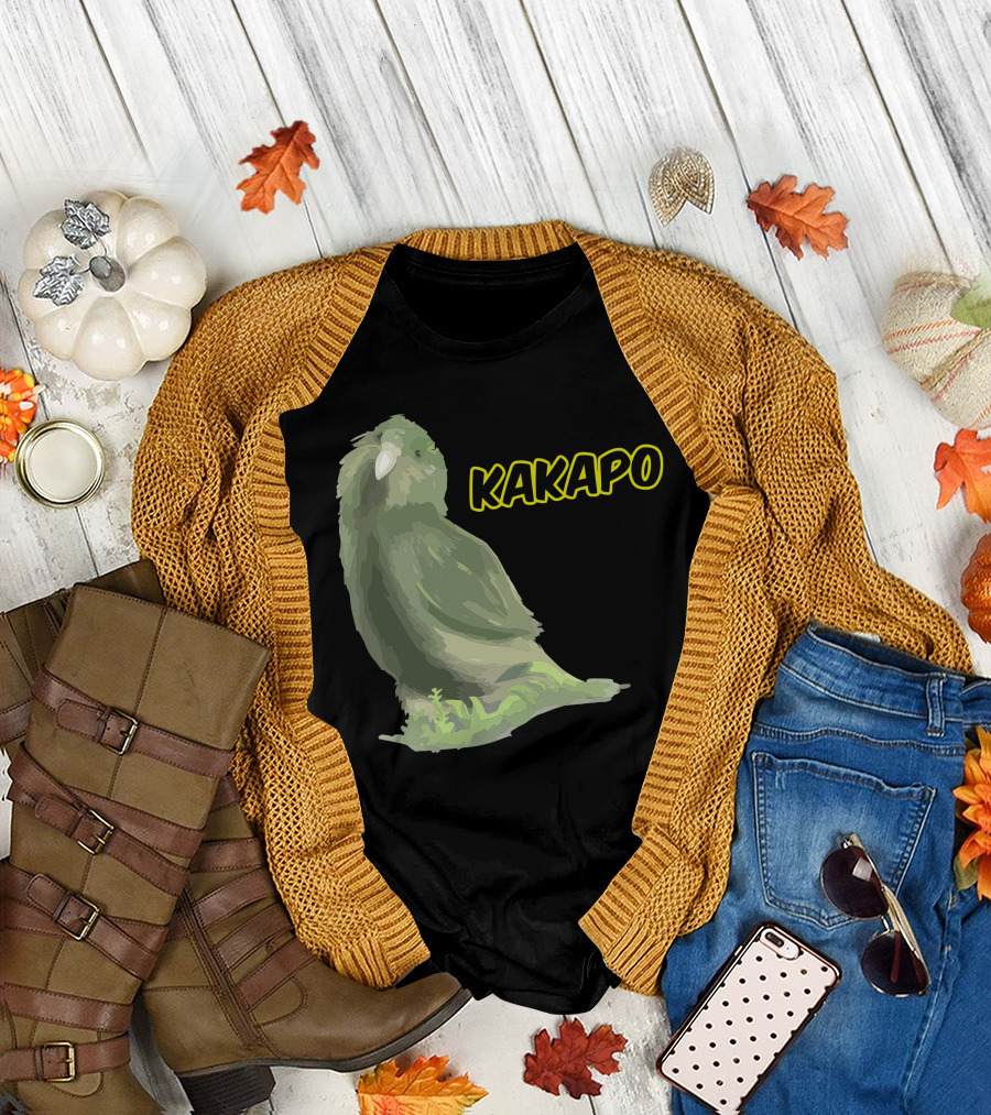 Kakapo Parrot Retro Style Wildlife T-Shirt