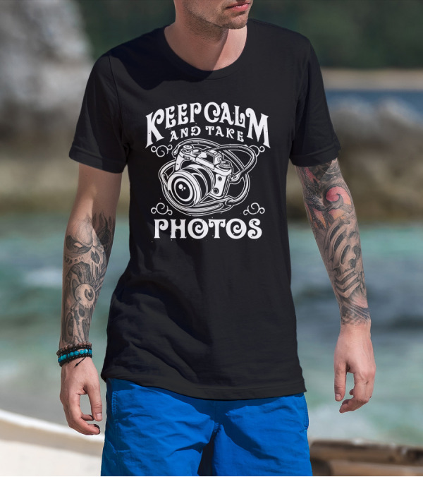 Keep Calm And Take Photos Vintage Camera T-Shirt