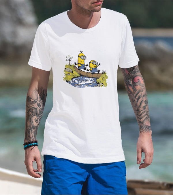 Kevin Bob New Minions Adventure Crossing Stream T-Shirt