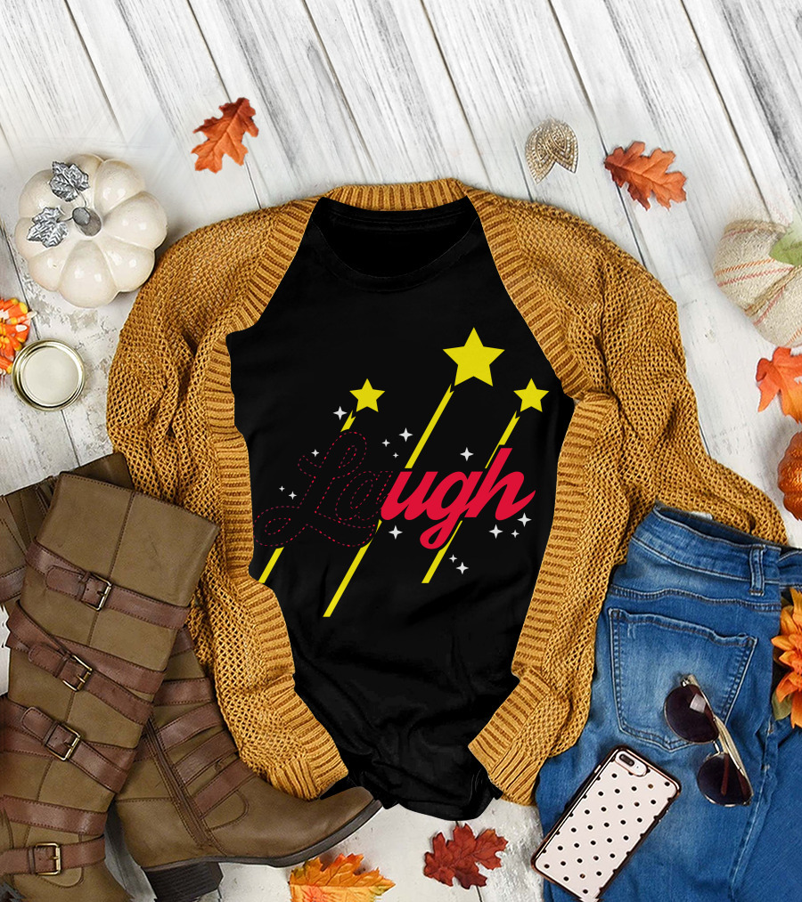 Laugh Stars Bright Yellow Stripe Magic T-Shirt