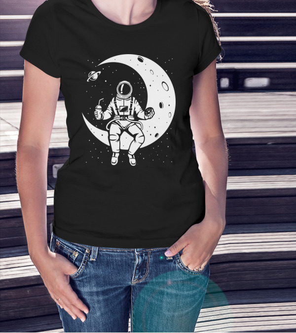 Launch Break Astronaut Moon Donut Planet T-Shirt