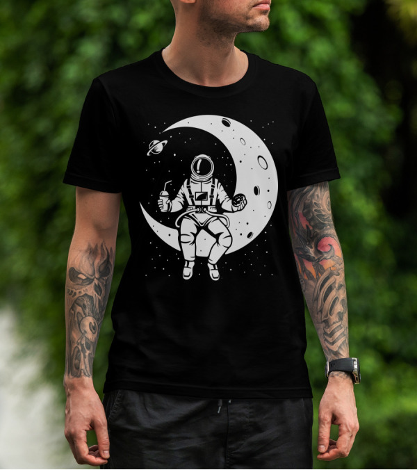 Launch Break Astronaut Moon Donut Planet T-Shirt