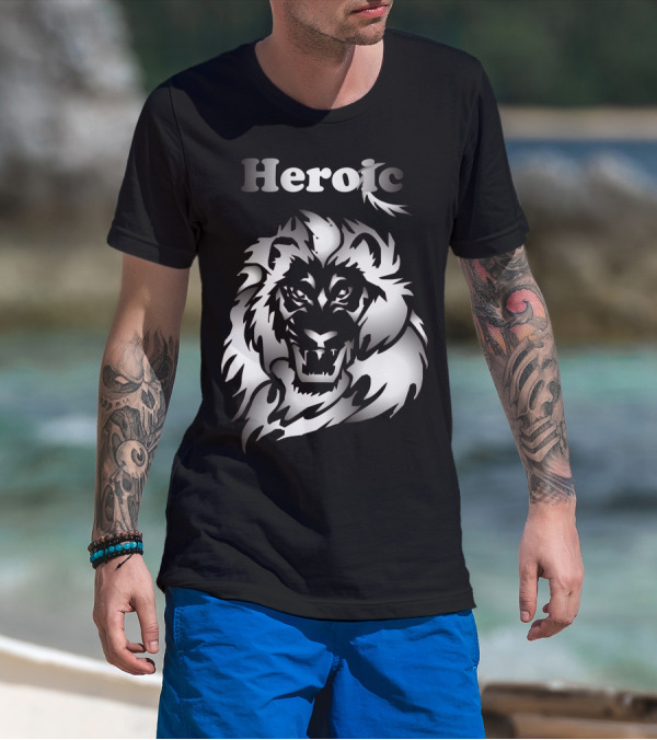 Heroic Lion Fierce Expression T-Shirt
