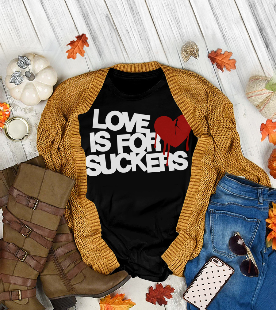 Love Is For Suckers Broken Heart Iconic T-Shirt
