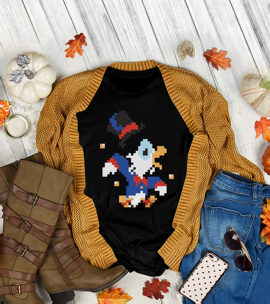 McDuck Hunt 1987 Pixel Art Retro Gaming T-Shirt