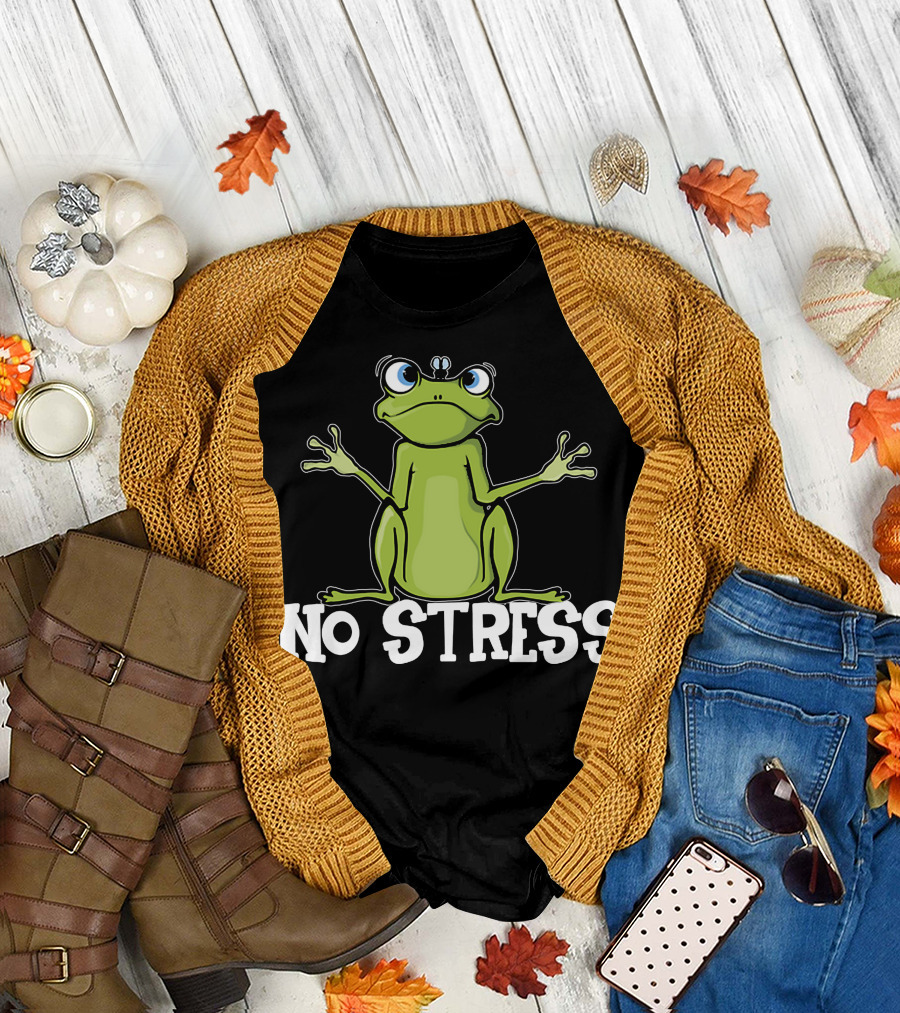 No Stress Frog Relaxation T-Shirt