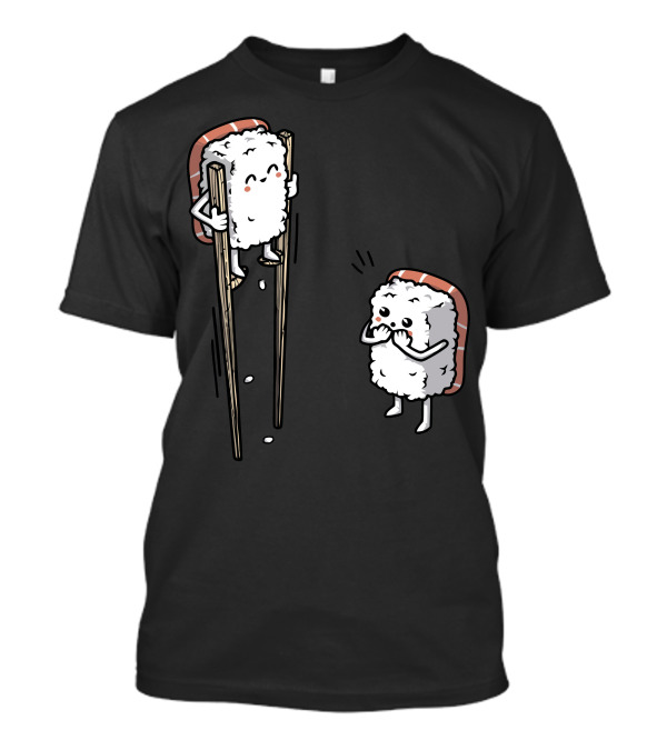 Sushi Characters On Stilts With Chopsticks T-Shirt