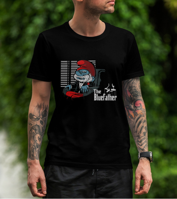 The Bluefather Smurf Mafia Boss T-Shirt