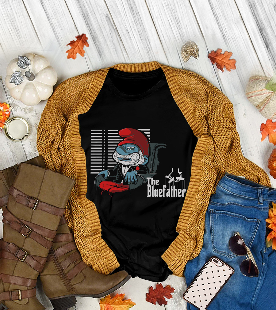 The Bluefather Smurf Mafia Boss T-Shirt