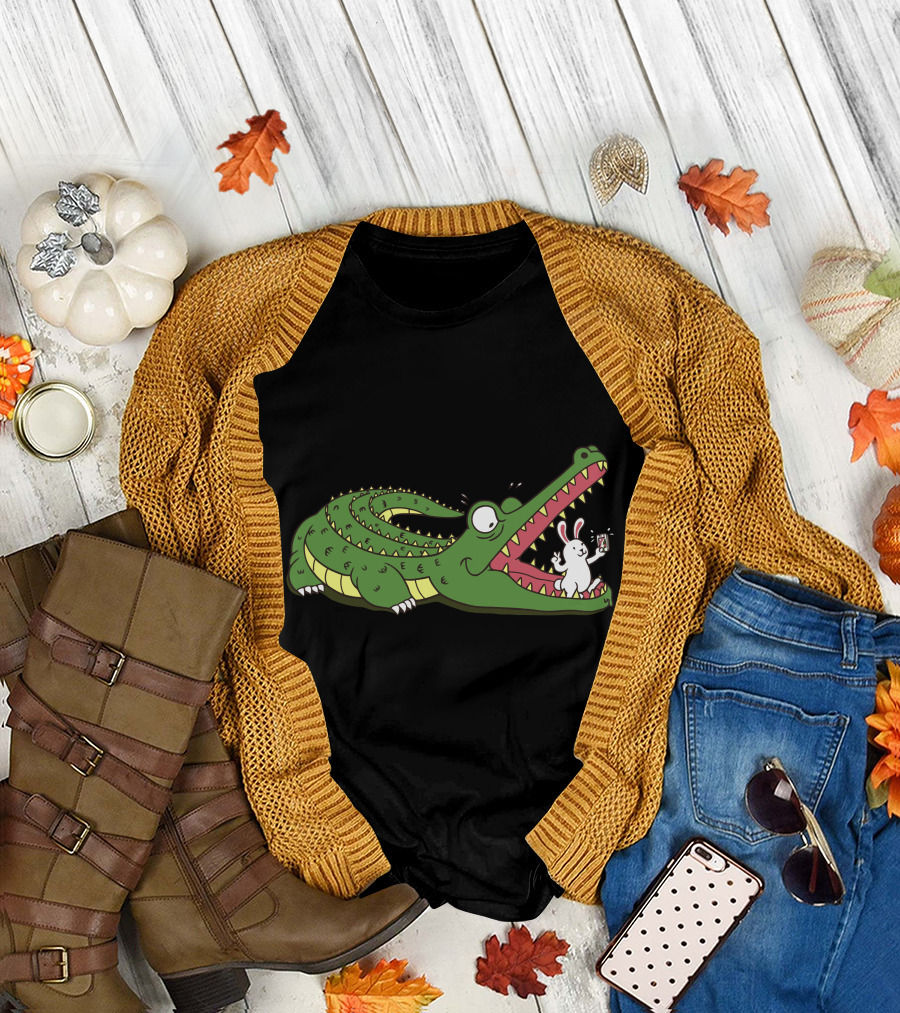 The Most Dangerous Selfie Crocodile Bunny Adventure T-Shirt