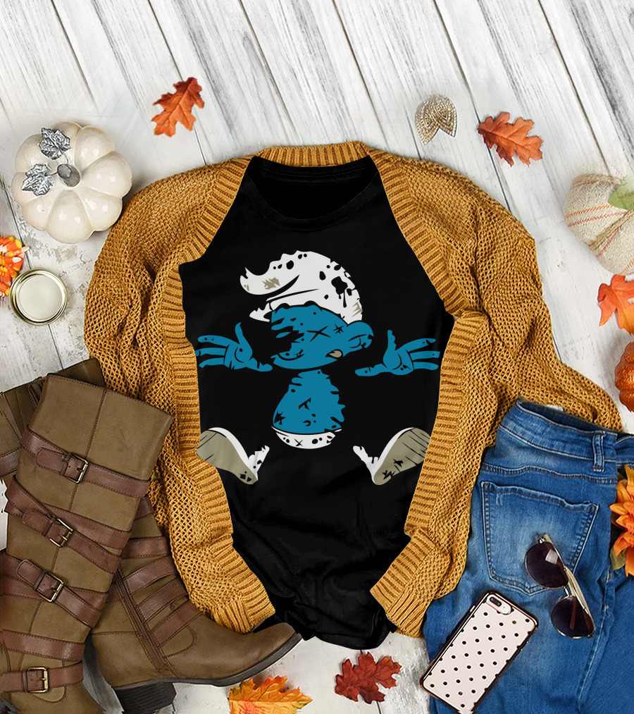 Unexpected Visitor Zombie Smurf Mashup T-Shirt