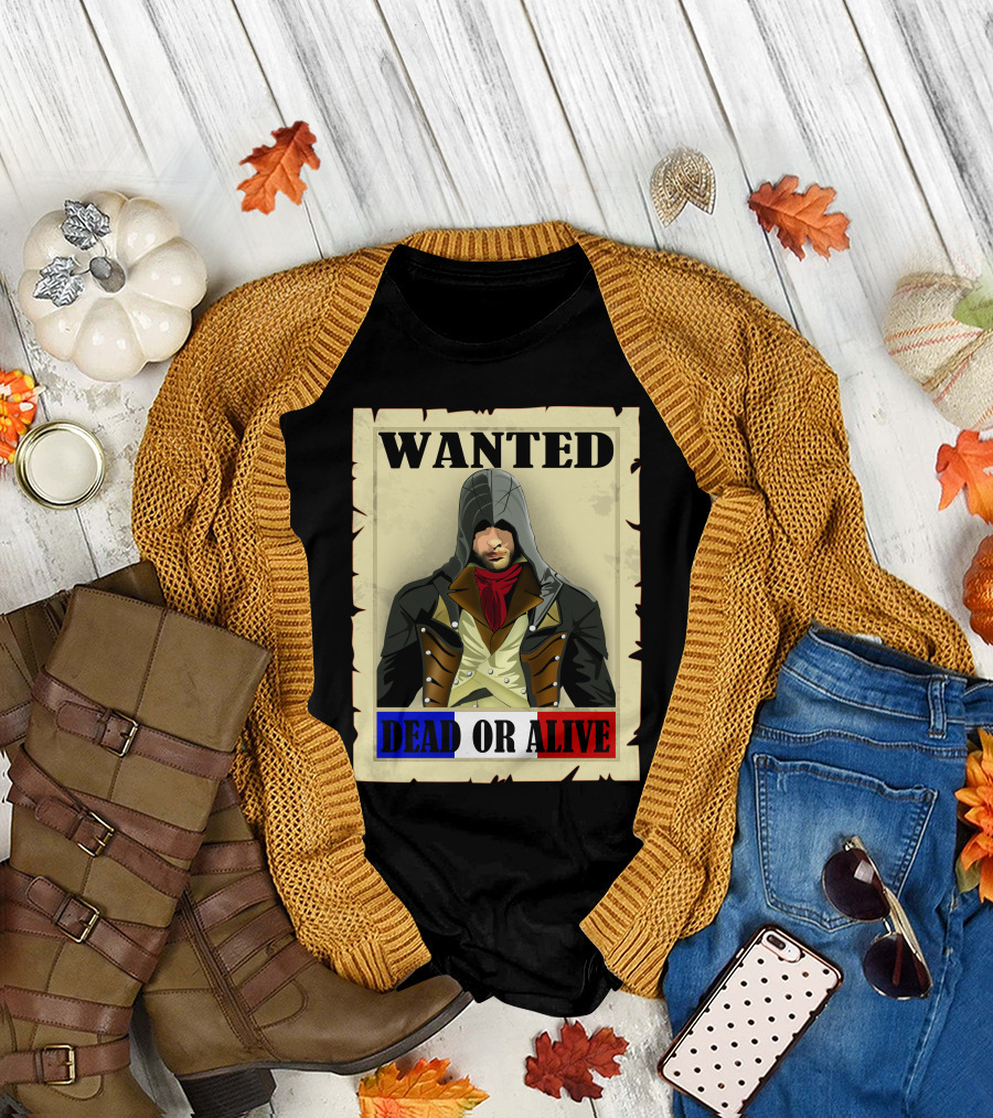 Wanted Dead Or Alive Hooded Figure T-Shirt