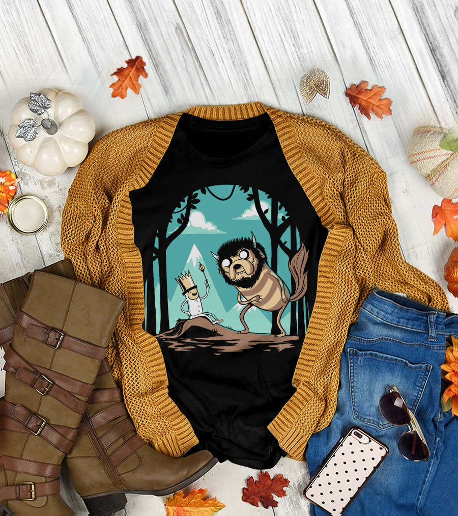 Where The Wild Adventures Are Into The Forest Woods With Monsters T-Shirt