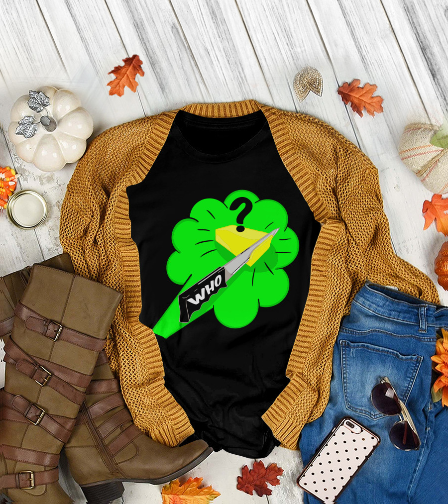 Who Cut The Cheese Knife Mystery Cloud T-Shirt