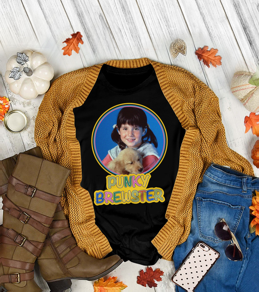 Punky Brewster with Puppy Retro TV Icon T-Shirt
