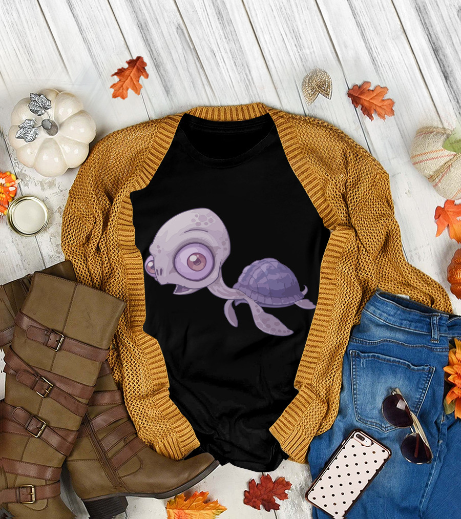 Sea Turtle Cute Baby Ocean Character T-Shirt