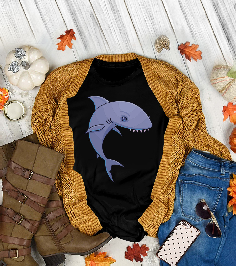 Sharky Cartoon Shark T-Shirt