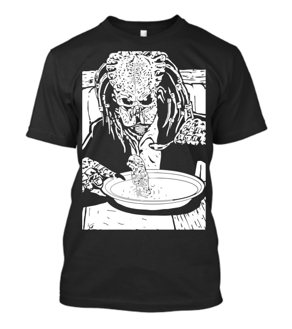 Waiter There's An Alien In My Soup Predator T-Shirt